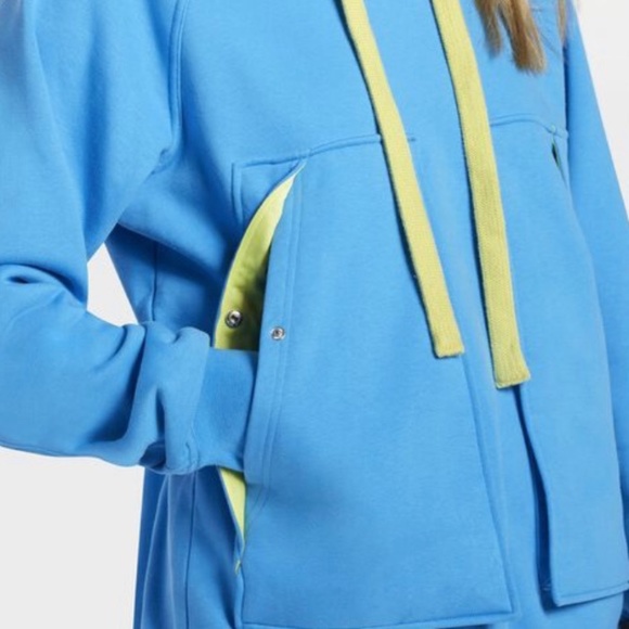 NEW HOKA Women's One One Bondi Sweatshirt Pullover Fleece Hoodie Blue Large XL - Picture 8 of 9